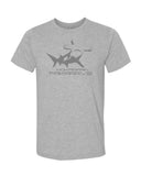 tee shirt plongée requin marteau fakarava - gris