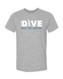 Tee shirt plongée cachalot gris chiné
