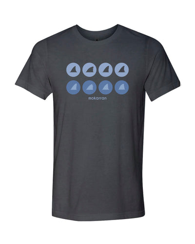 Tee shirts plongée aileron de requin gris