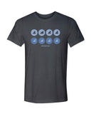 Tee shirts plongée aileron de requin gris