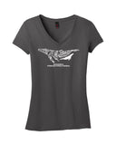 T-shirt col V femme Baleine