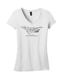 T-shirt col V femme Baleine