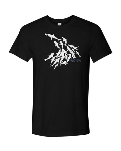 Tee shirts plongée mur de requin noir