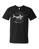 Tee shirts plongée col V pour homme espandon marlin noir