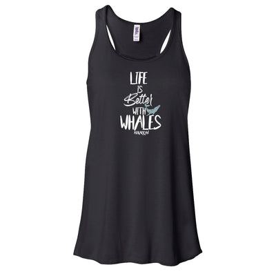 Dos nageur plongée femme life is better with whale noir