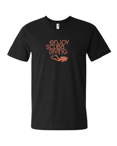 T-shirt col V Enjoy Scuba Diving