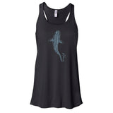 Dos nageur plongée femme requin mokarran noir