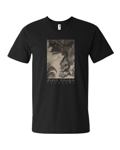 T-shirt col V Tahiti Lifestyle