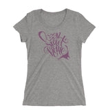 tee shirt plongée femme col large ocean sweet home gris