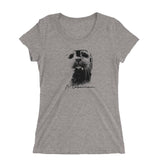 Tee shirt plongée à col large pour femme otarie gris