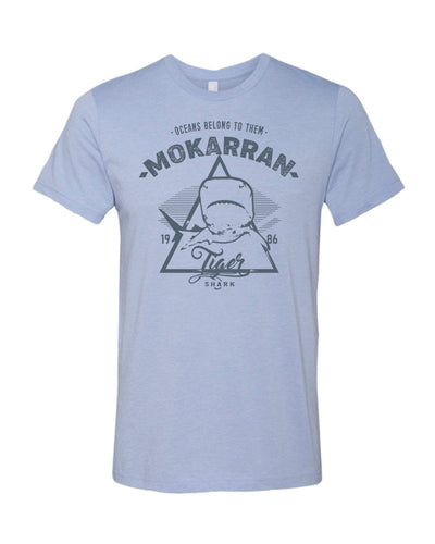 Tee shirts plongée requin tigre bleu chiné