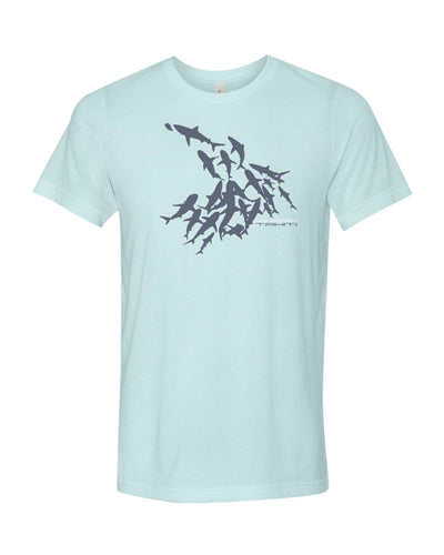 Tee shirts plongée mur de requin ice blue