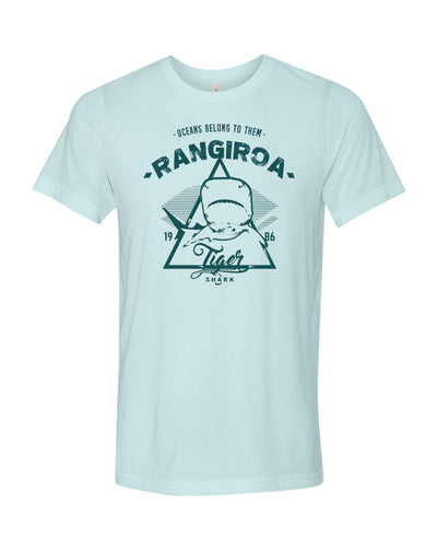 requin tigre tee shirt rangiroa bleu