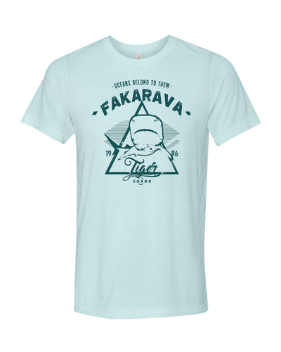 requin tigre tee shirt fakarava bleu