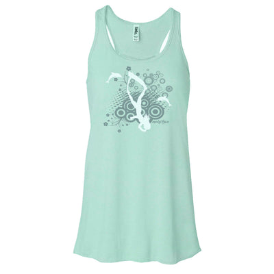 Dos nageurs plongée femme dauphins et apnéiste vert