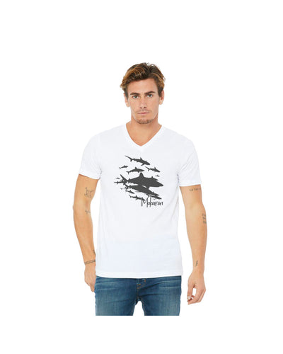 T-shirt col V Sharks Wall
