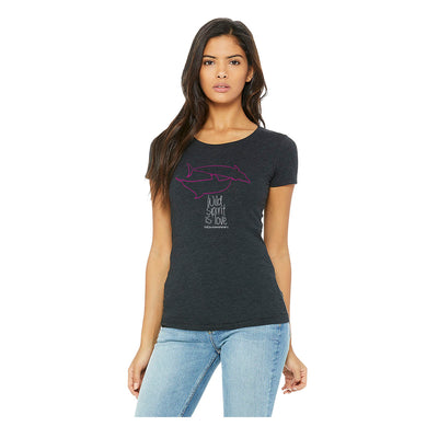 T-shirt col large Dauphins