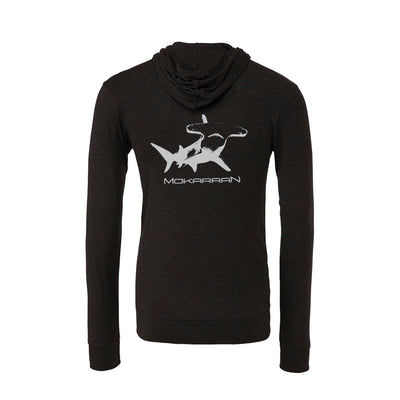 Sweat shirts plongée à zip et capuche légers homme requin marteau charbon