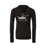 Sweat shirts plongée à zip et capuche légers homme requin marteau charbon