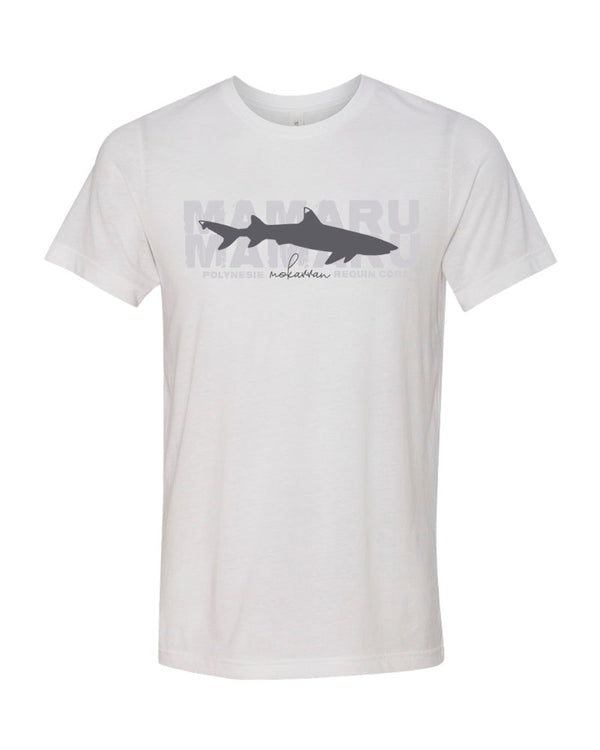 t-shirt blanc requin corail