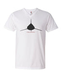 Tee shirt plongée col en v pour homme requin longimanus blanc