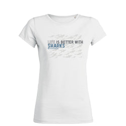 T-shirt col rond Life is Better with Sharks