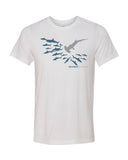 Tee shirt plongée requin marteau Be different blanc
