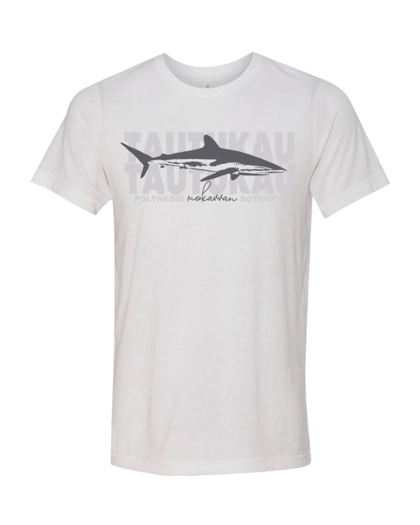 t-shirt blanc requin soyeux