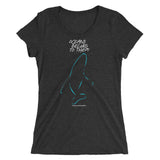Tee shirt plongee femme col large baleine à bosse noir