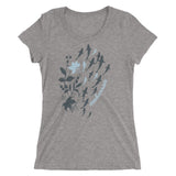 t-shirt plongée femme col large requin noir mokarran