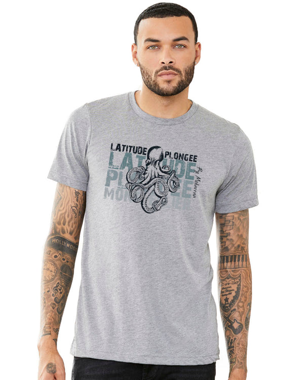 Latitude heather gray diving t-shirt