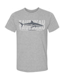 t-shirt gris chiné requin soyeux