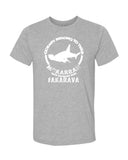 gray fakarava hammerhead shark diving t-shirt