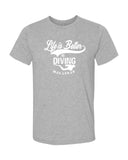Life Is Better In Diving tee shirt gris chiné pour homme