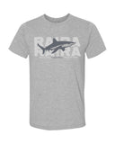 gray heather gray shark t-shirt