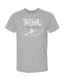 Tiger shark diving t-shirt Tikehau Polynesia gray