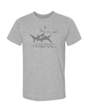 Tikehau large hammerhead shark diving t-shirt gray