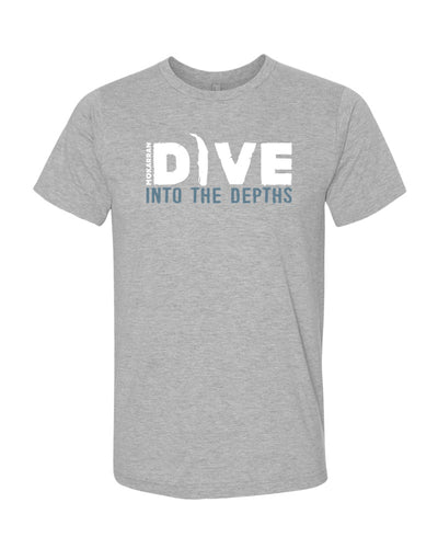 Tee shirt plongée cachalot gris chiné