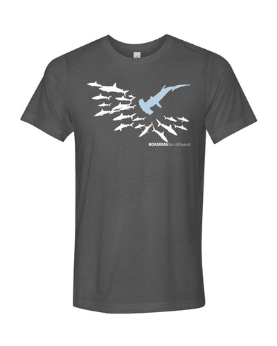 Tee shirt plongée requin marteau Be different gris