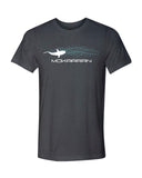 Gray shark swim diving t shirt