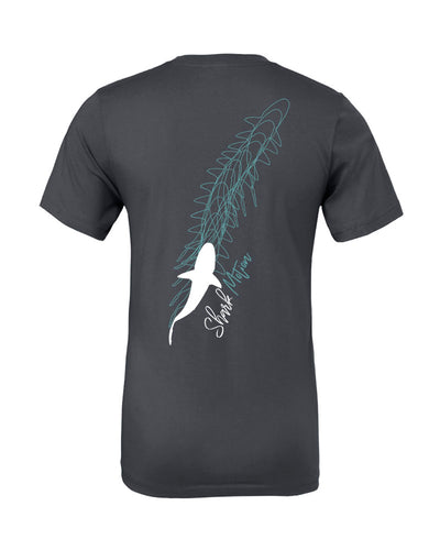 T shirt plongée gris nage du requin