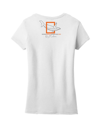 T-shirt col V femme Baleine
