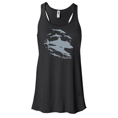 Dos nageurs plongée femme mur de requin noir