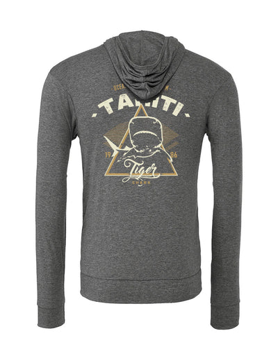 sweat shirts plongée requin tigre tahiti gris