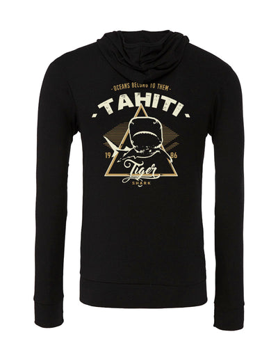 sweat shirts plongée requin tigre tahiti noir