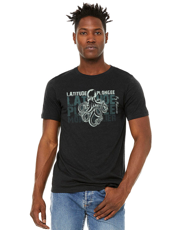 Latitude black diving T-shirt
