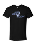 Black diving t-shirts for men