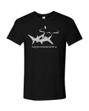 black mokarran shark diving t-shirt