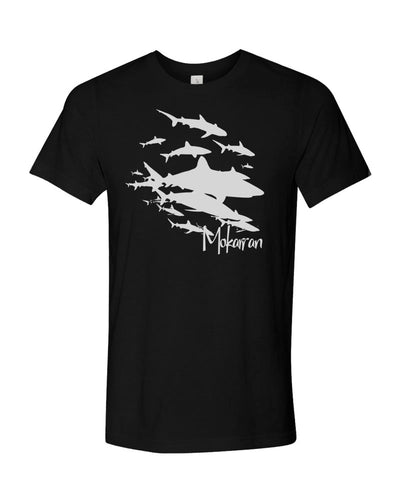 Tee shirts plongée mur de requin noir
