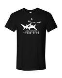 Tahitian hammerhead shark diving t-shirt black